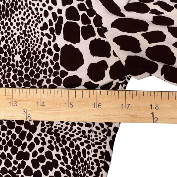Joseph Ribkoff Cowl Neck Animal Print Tunic Top Size 8 Brown Cream Casual Chic - Picture 4 of 5